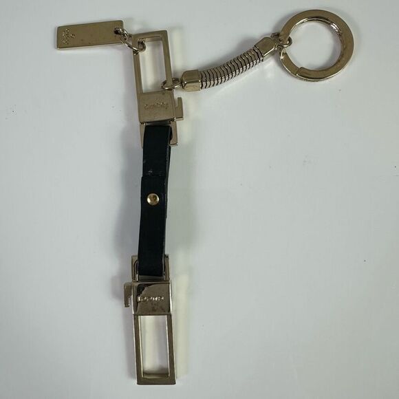 Gucci Bicolor Long Porte Cles Keychain Leather Metal With Pouch And‎ Box - Picture 2 of 12